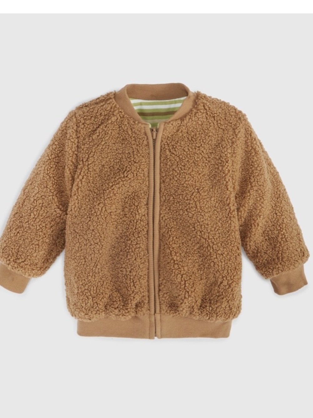 New! First Impressions Reversible Faux-Sherpa Jacket Baby Boy, Green, 6-9 month - Picture 3 of 10
